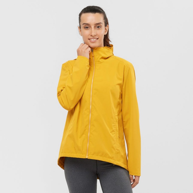 Chompas Salomon COMET WP JKT W WATERPROOF Mujer Amarillo | EC3127YXF