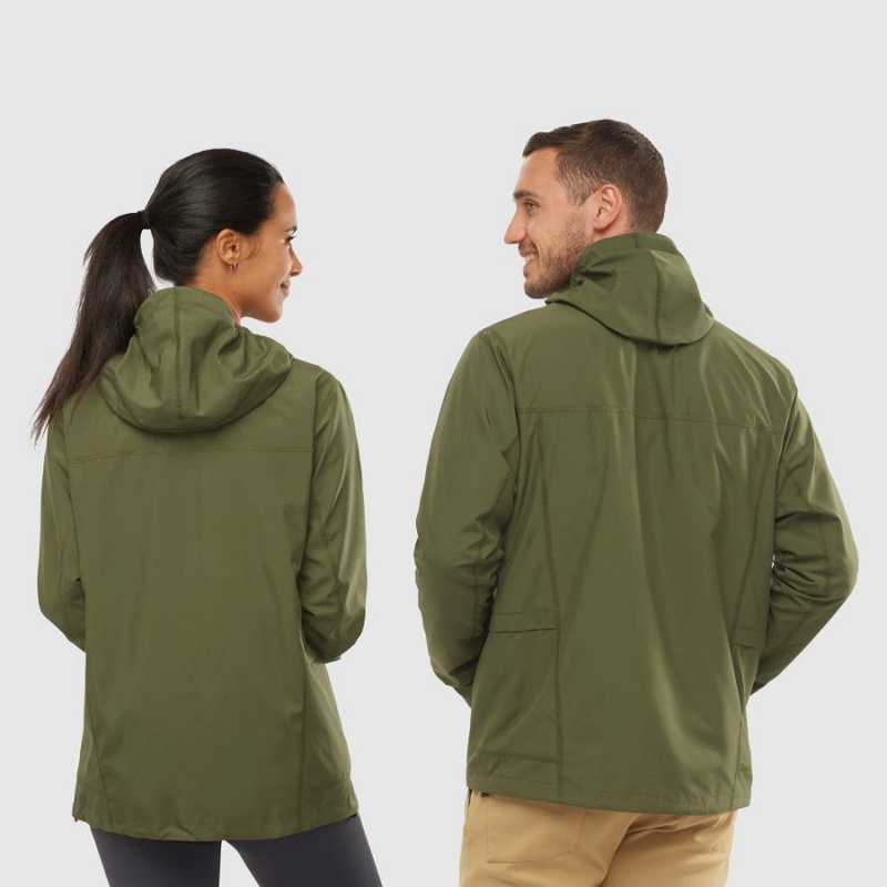 Chompas Salomon OUTLIFE PACKABLE SHELL U WINDBREAKERS Mujer Verde Oliva | EC3156HAP