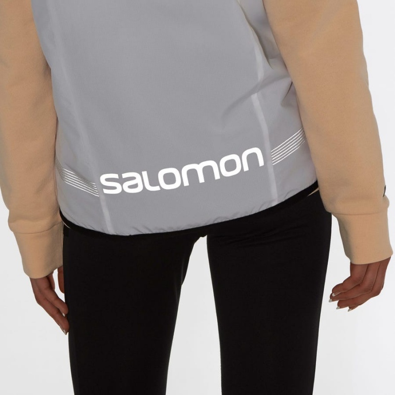 Chompas Salomon OUTLIFE REVERSIBLE UTILITY U WINDBREAKERS Mujer Blancas Negras | EC3157JPQ