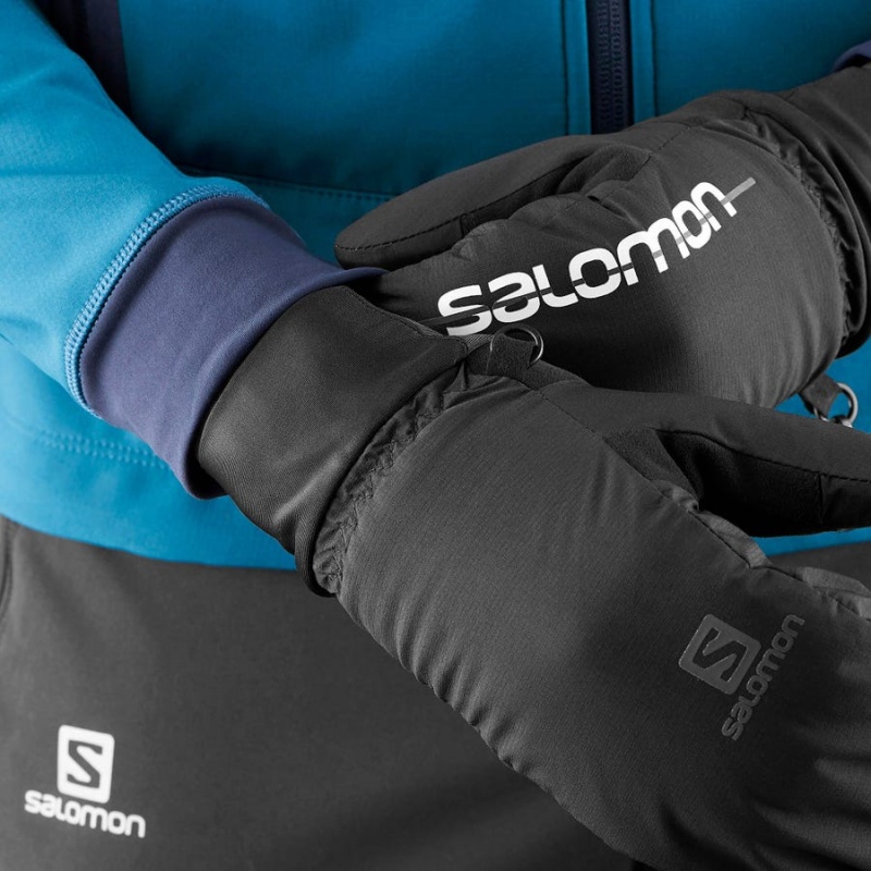 Guantes Salomon CROSS WINTER TRAINING Hombre Negras | EC2696JPQ