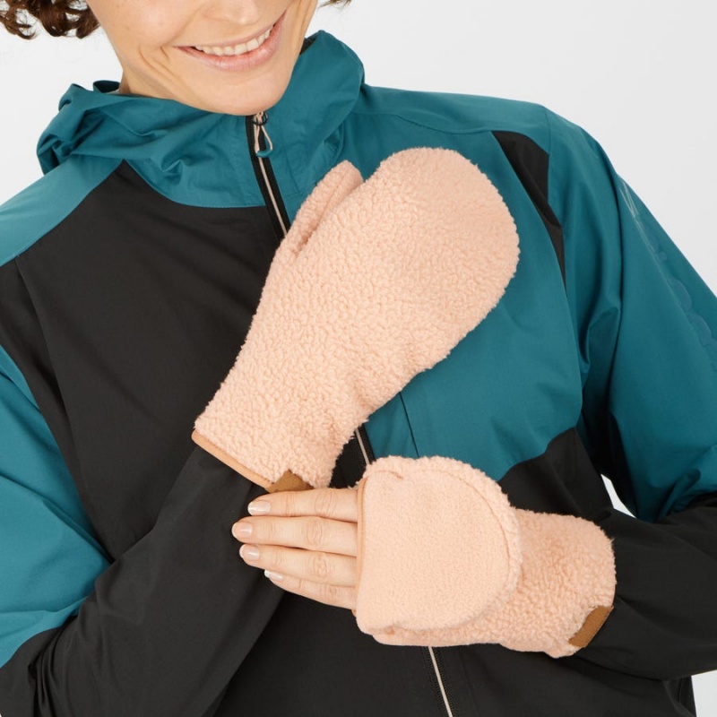 Guantes Salomon OUTLIFE FLEECE Mujer Beige | EC3522AHK