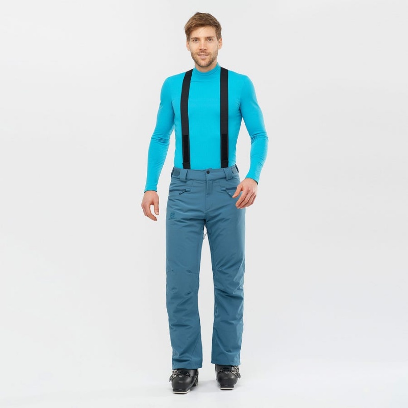 Pantalon Esquí Salomon EDGE Hombre Azules | EC2481JPQ