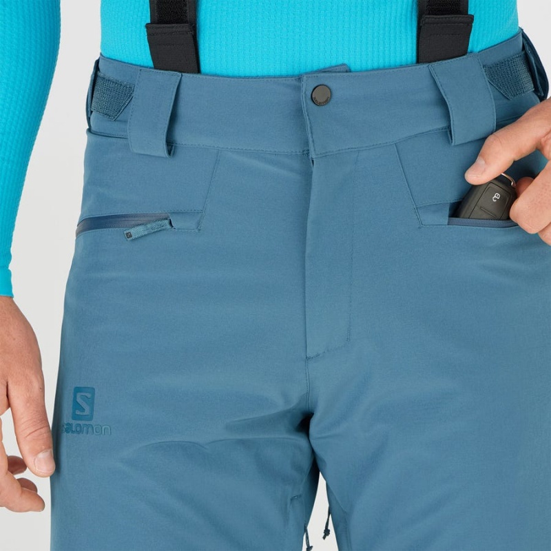 Pantalon Esquí Salomon EDGE Hombre Azules | EC2481JPQ