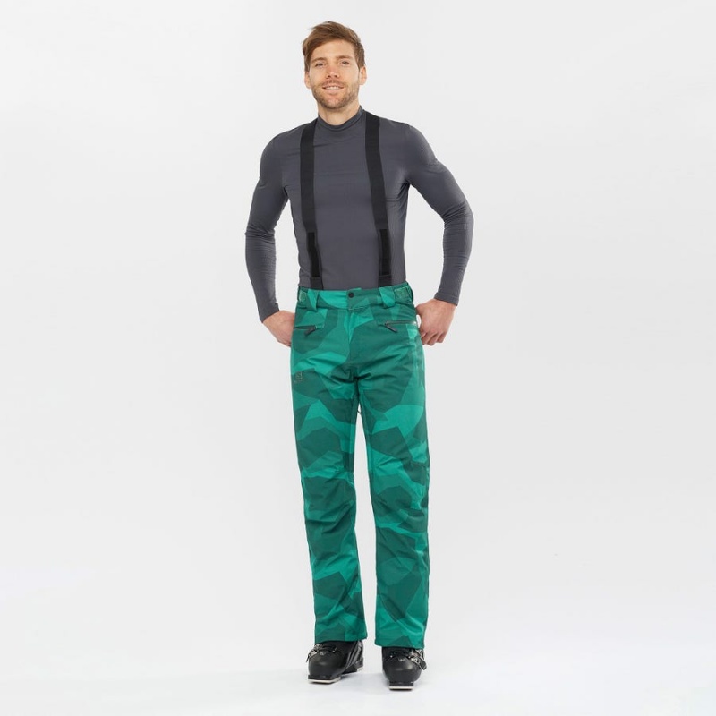 Pantalon Esquí Salomon EDGE Hombre Verde | EC2482AHK