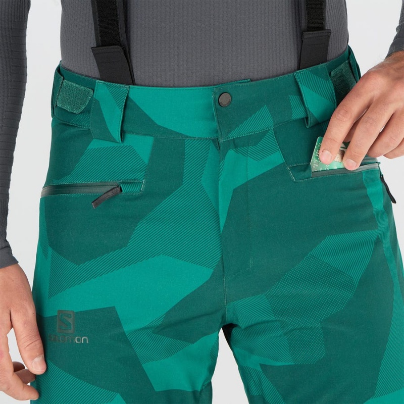 Pantalon Esquí Salomon EDGE Hombre Verde | EC2482AHK