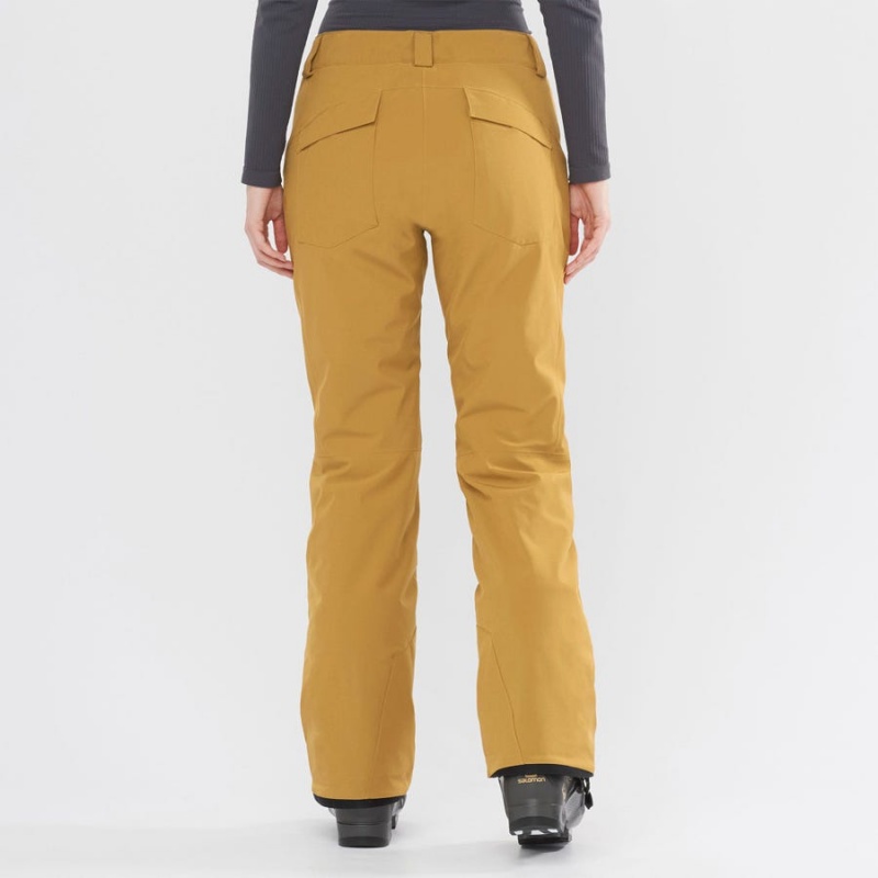 Pantalon Esquí Salomon EDGE Mujer Amarillo | EC3296KOR