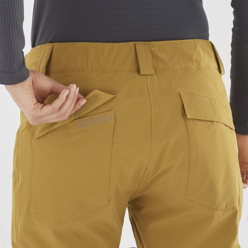 Pantalon Esquí Salomon EDGE Mujer Amarillo | EC3296KOR