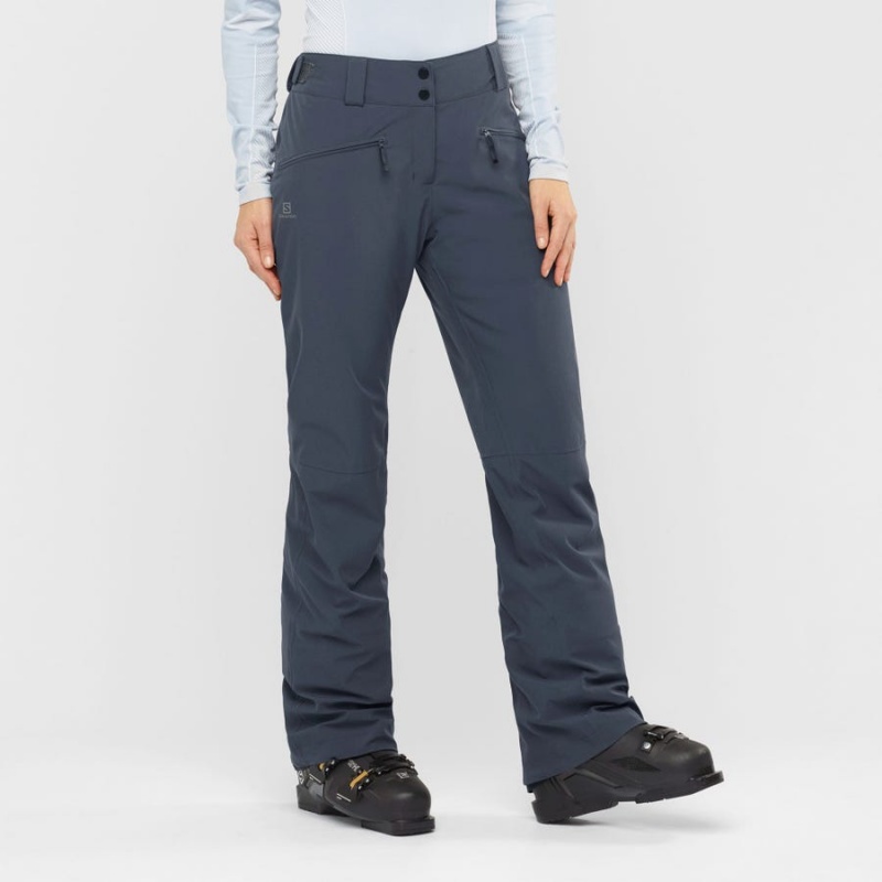 Pantalon Esquí Salomon EDGE Mujer Azul Marino | EC3293GSO