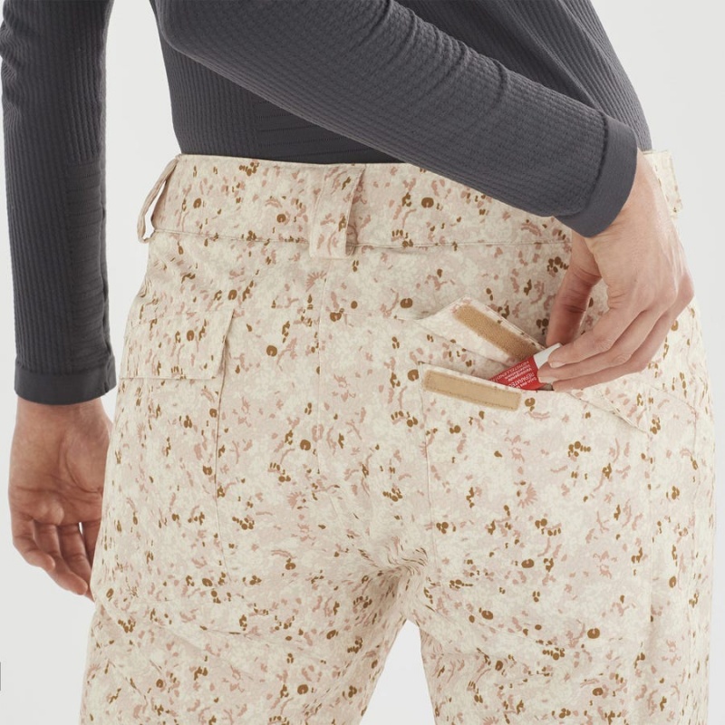 Pantalon Esquí Salomon EDGE Mujer Beige | EC3297LIS