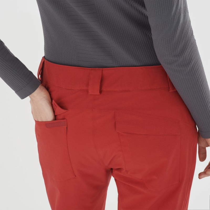 Pantalon Esquí Salomon EDGE Mujer Rojas | EC3299XYU