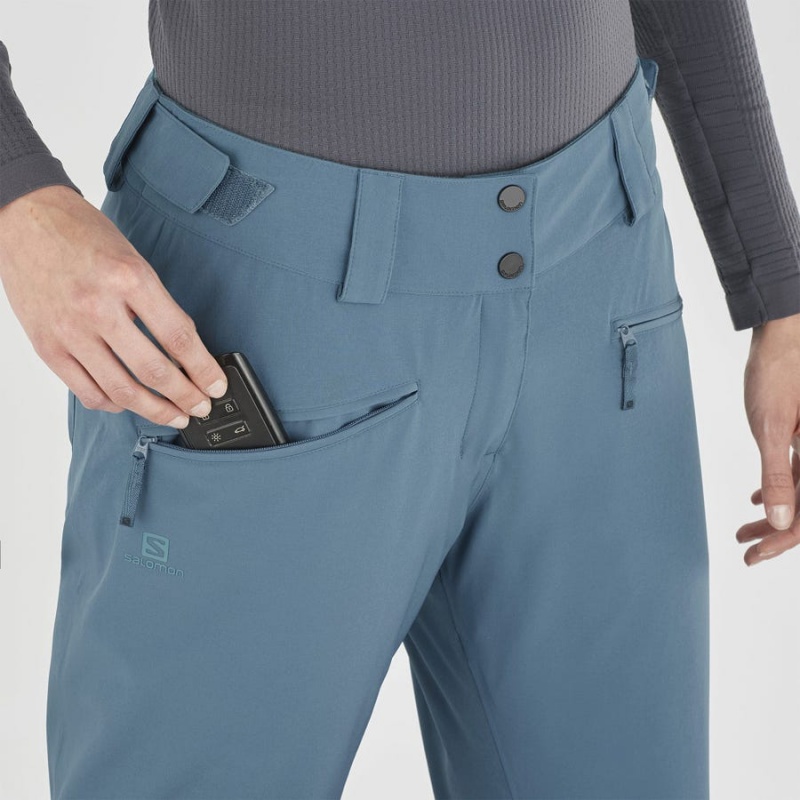 Pantalon Esquí Salomon EDGE Mujer Turquesa | EC3298ZUT