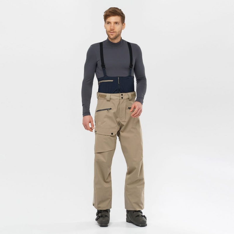 Pantalon Esquí Salomon QST 3L Hombre Marrones | EC2498QMA