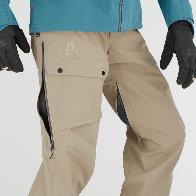 Pantalon Esquí Salomon QST 3L Hombre Marrones | EC2498QMA