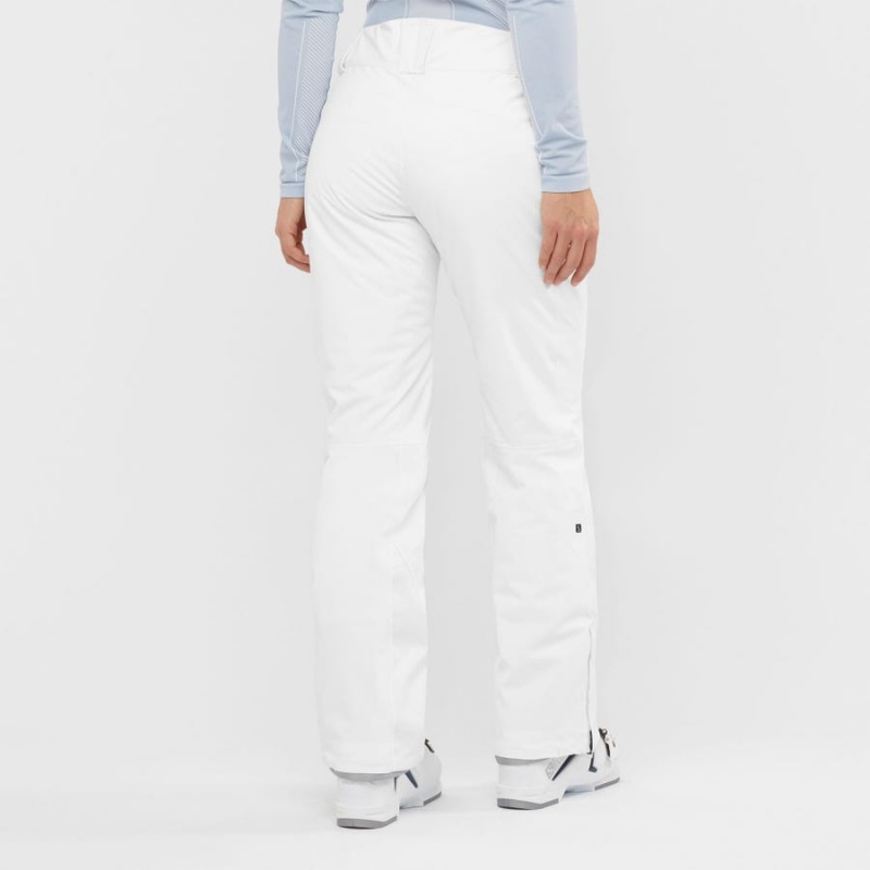 Pantalon Esquí Salomon THE BRILLIANT Mujer Blancas | EC3304MQZ