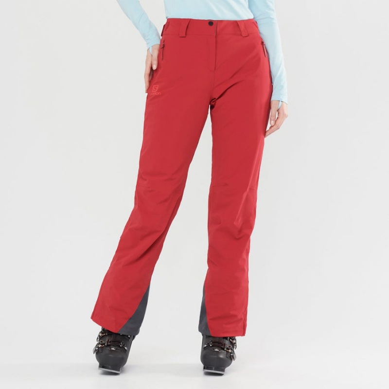 Pantalon Esquí Salomon THE BRILLIANT Mujer Rojas | EC3312HAP