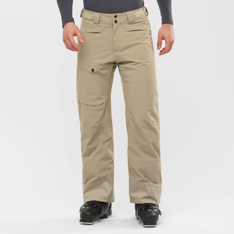 Pantalon Esquí Salomon UNTRACKED Hombre Beige | EC2491ZUT