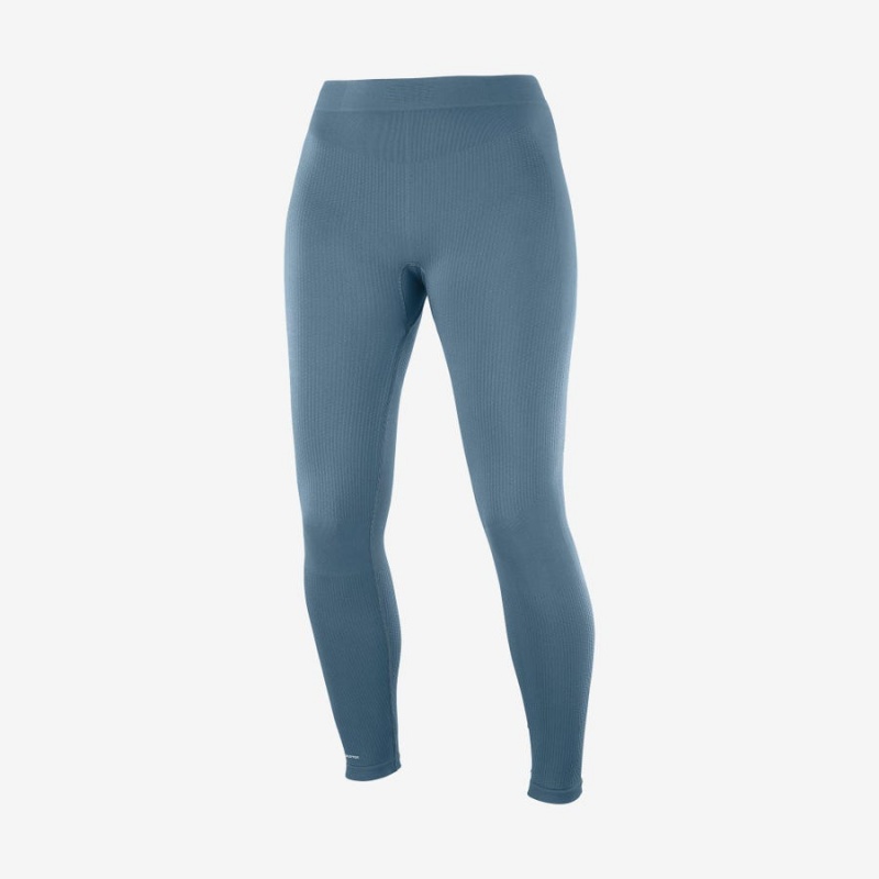 Pantalon Salomon ESSENTIAL SEAMLESS Mujer Azules | EC3247XYU