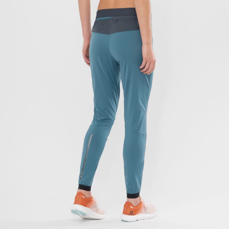 Pantalon Salomon LIGHT SHELL Mujer Azules | EC3238SGL