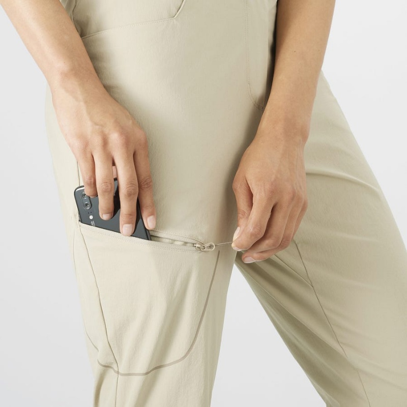 Pantalon Salomon WAYFARER Mujer Beige | EC3237AHK