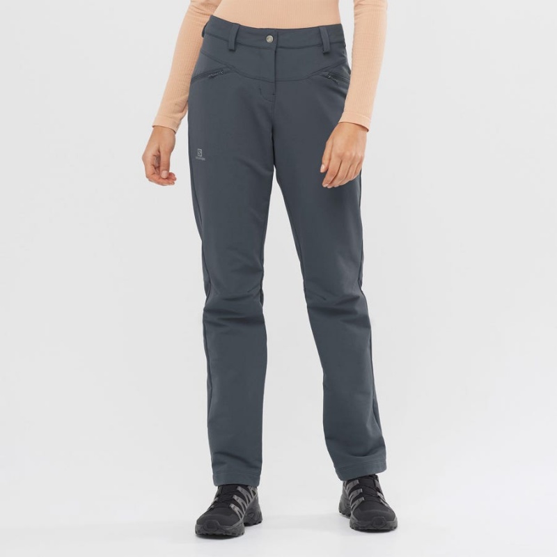 Pantalon Salomon WAYFARER STRAIGHT WARM Mujer Gris | EC3231YXF