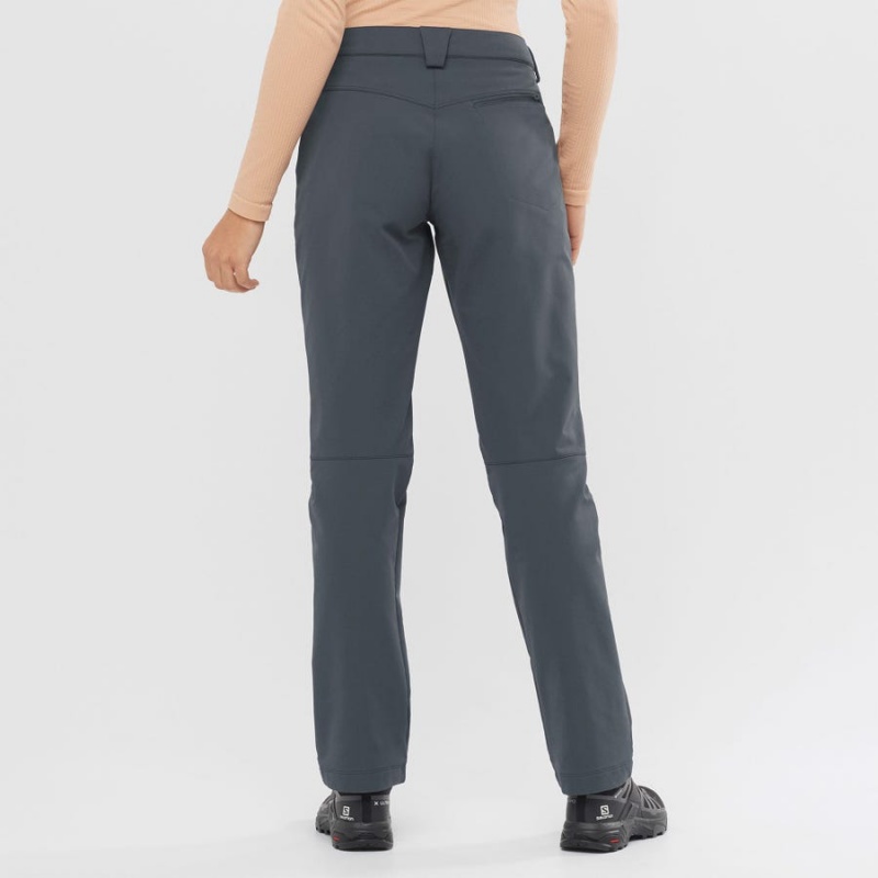 Pantalon Salomon WAYFARER STRAIGHT WARM Mujer Gris | EC3231YXF