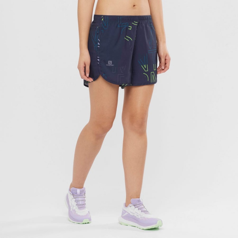 Short Salomon AGILE Mujer Azules | EC3269KOR