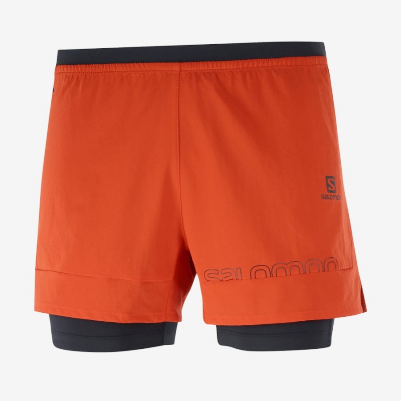 Short Salomon CROSS 2IN1 Hombre Naranjas | EC2465LIS