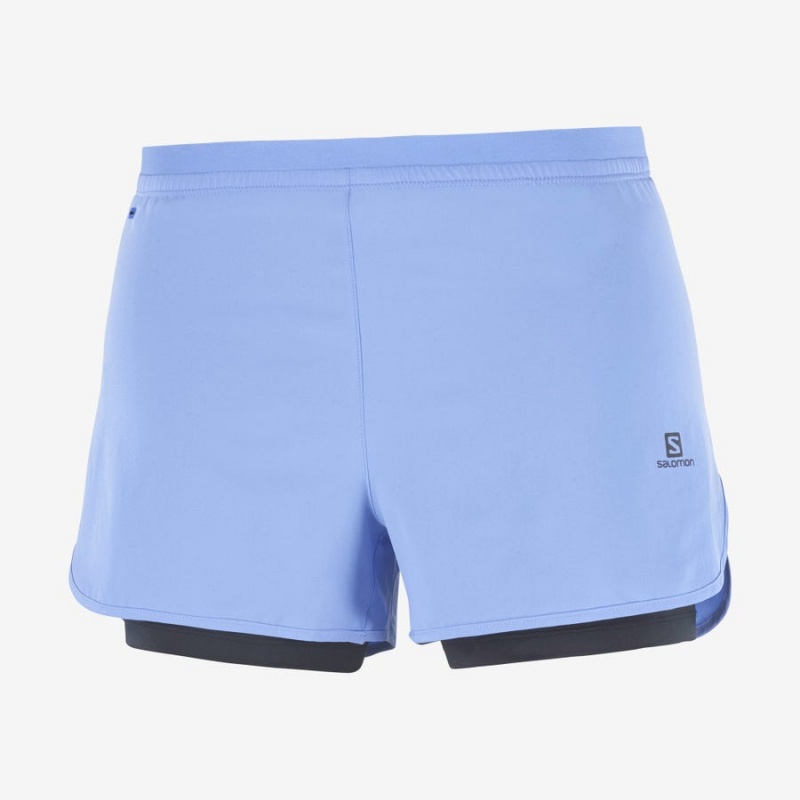 Short Salomon CROSS 2IN1 Mujer Azules | EC3284UZG