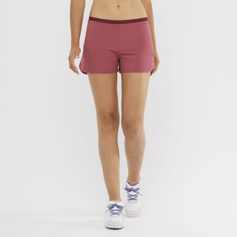 Short Salomon CROSS 3'' Mujer Rojas | EC3276NWY