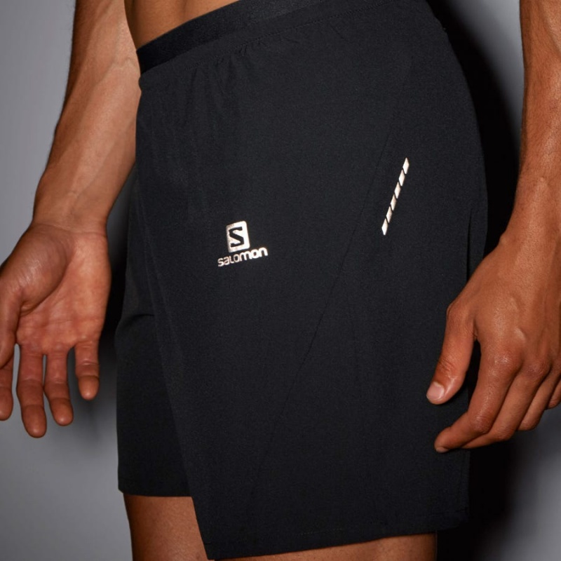 Short Salomon CROSS 7'' Hombre Negras | EC2462HAP