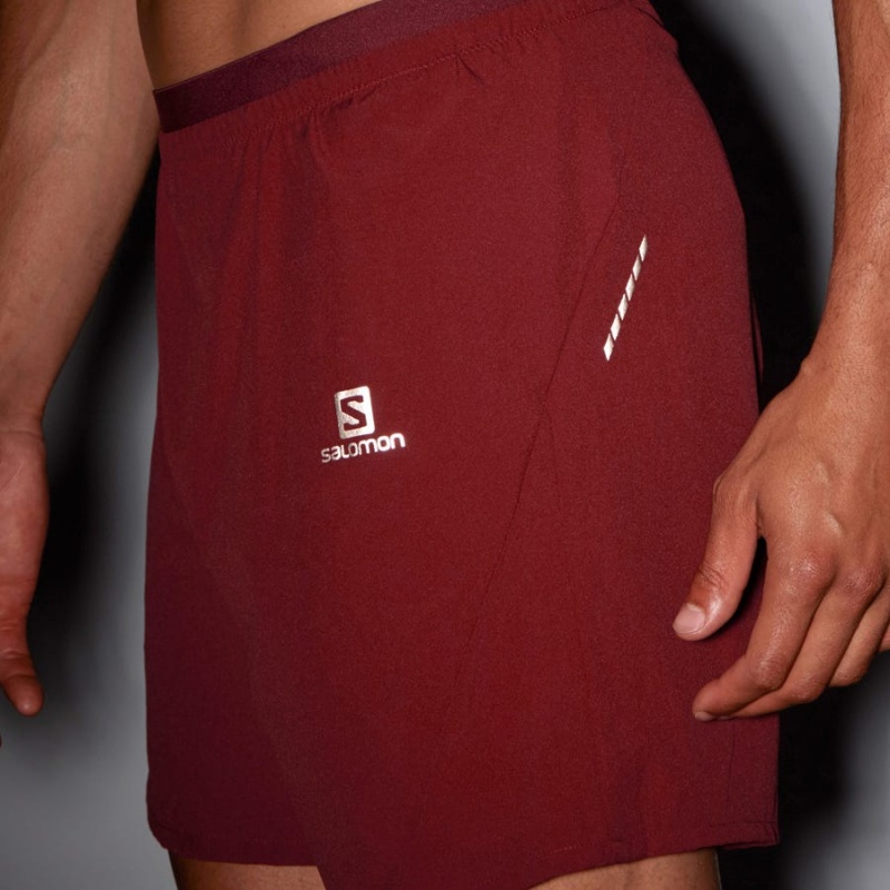 Short Salomon CROSS 7'' Hombre Rojas | EC2460FDN