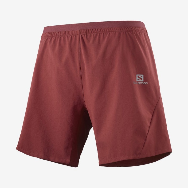 Short Salomon CROSS 7\'\' Hombre Rojas | EC2460FDN