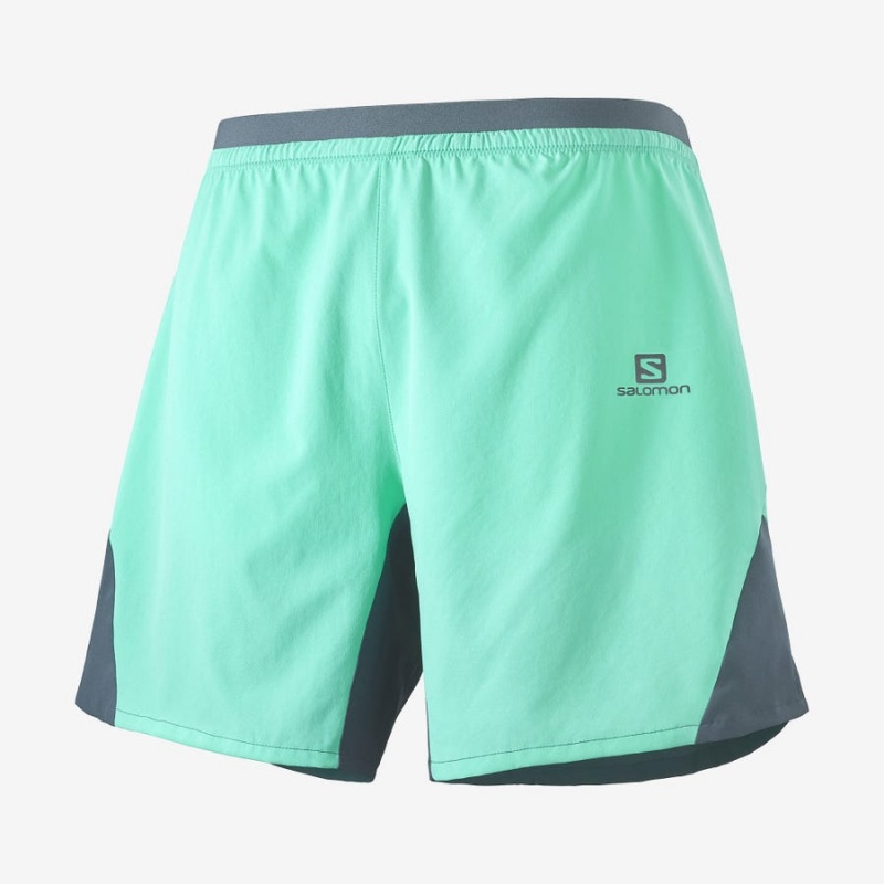 Short Salomon CROSS 7\'\' NO LINER Hombre Verde Menta | EC2452UZG