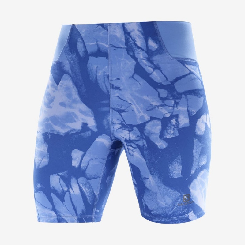 Short Salomon CROSS MULTI 7\'\' Mujer Azules | EC3261JPQ