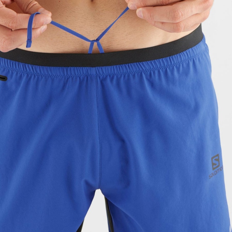 Short Salomon CROSS TWINSKIN Hombre Azules | EC2472MQZ