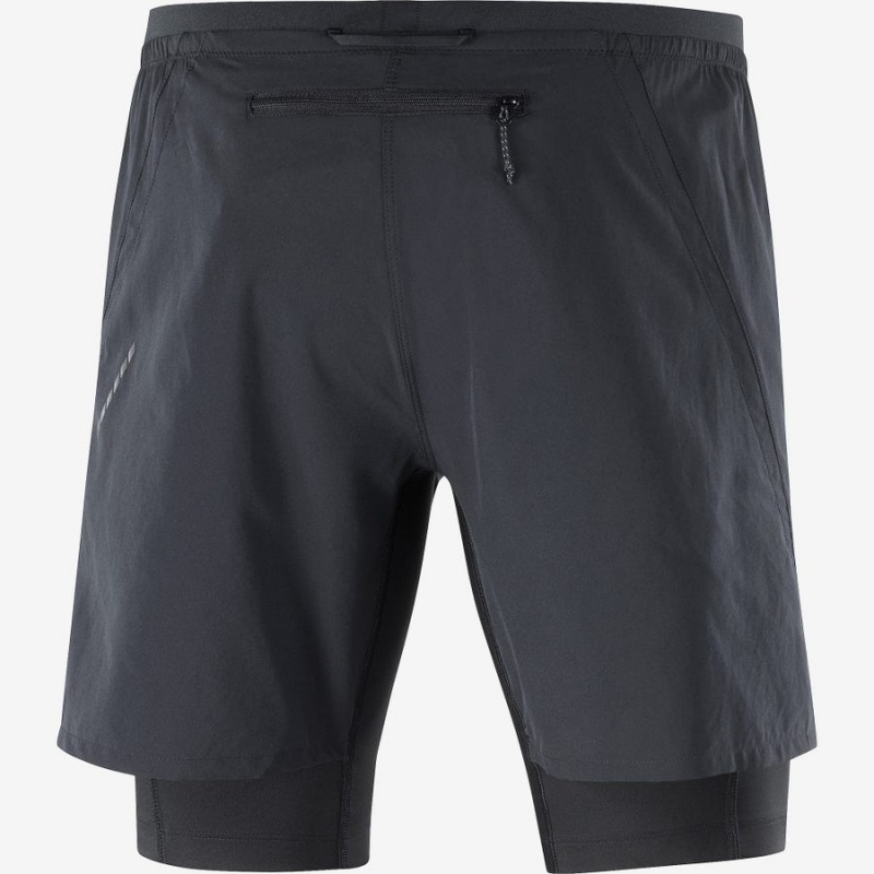 Short Salomon CROSS TWINSKIN Hombre Negras | EC2473QMA