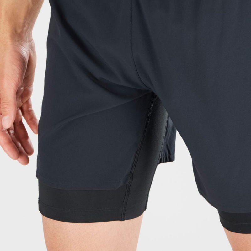 Short Salomon CROSS TWINSKIN Hombre Negras | EC2473QMA