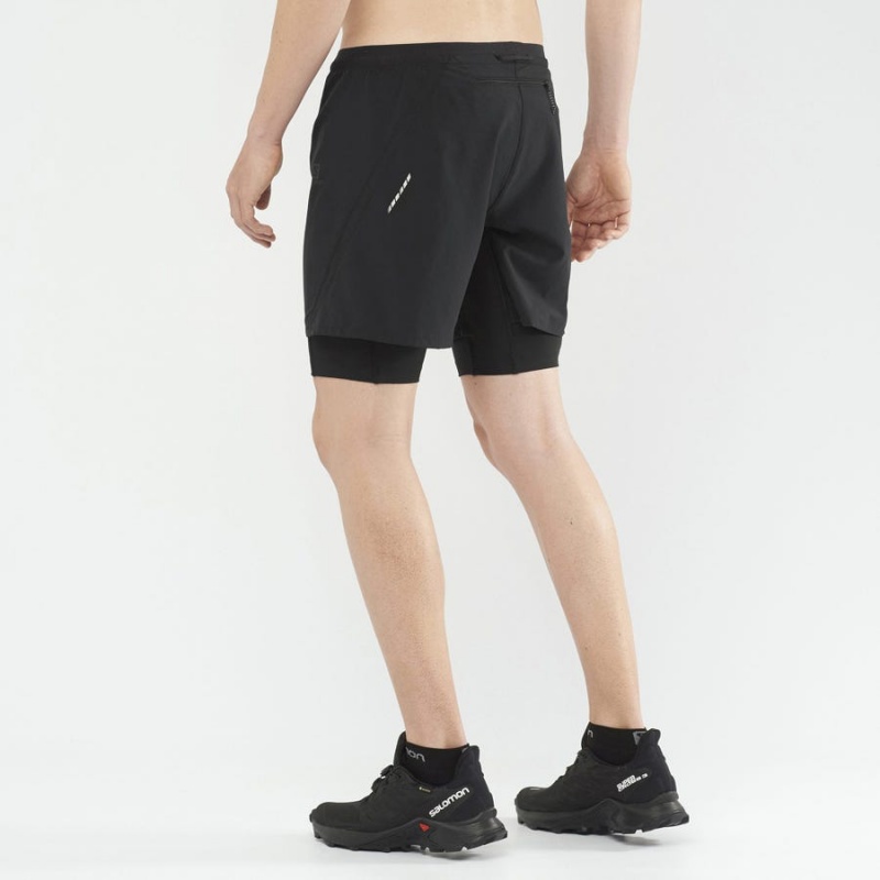 Short Salomon CROSS TWINSKIN Hombre Negras | EC2473QMA