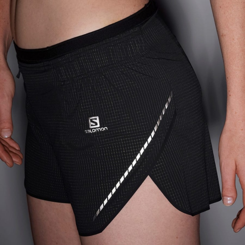 Short Salomon SENSE AERO 3'' Mujer Negras | EC3285ILH