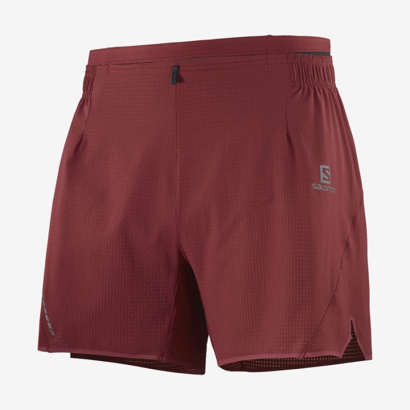 Short Salomon SENSE AERO 5\'\' Hombre Rojas | EC2469VRW