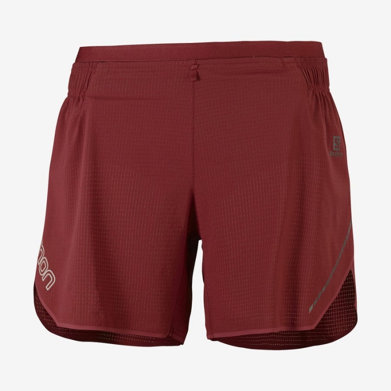 Short Salomon SENSE AERO 5\'\' Mujer Rojas | EC3288AHK