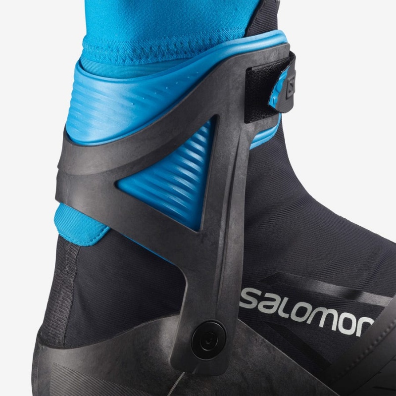 Ski Boots Salomon S/MAX CARBON SKATE MV PROLINK Hombre Negras Azules | EC2738FDN