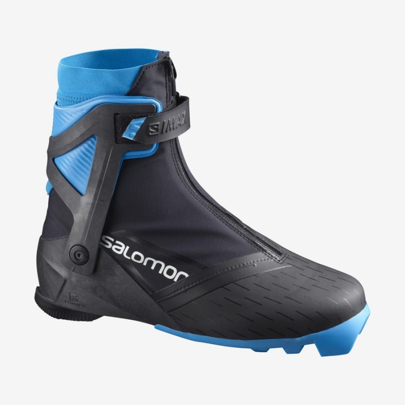 Ski Boots Salomon S/MAX CARBON SKATE MV PROLINK Hombre Negras Azules | EC2738FDN