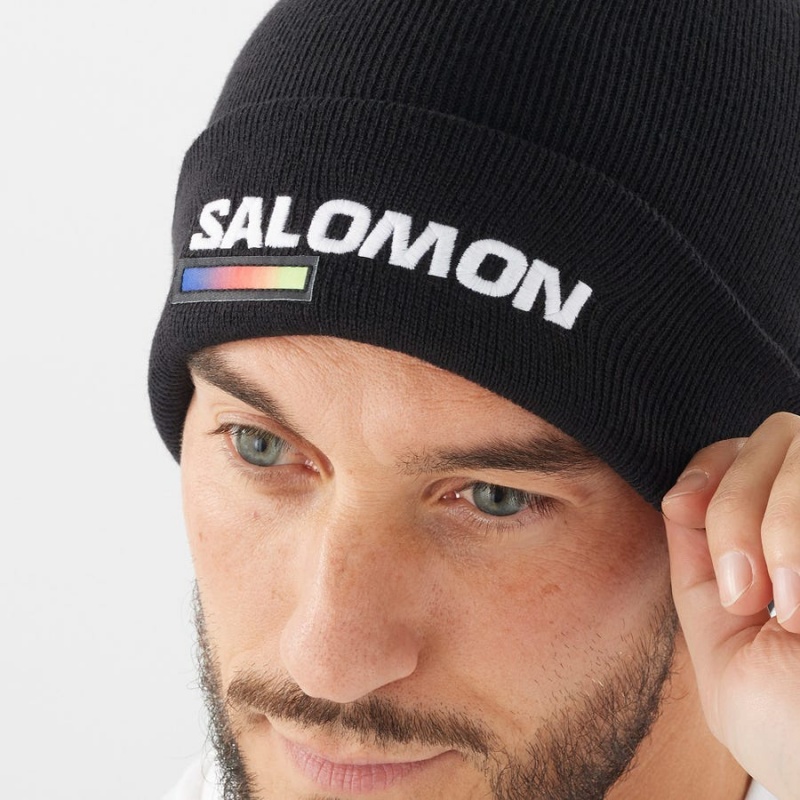 Sombreros Salomon OUTLIFE LOGO Hombre Negras | EC2637JPQ