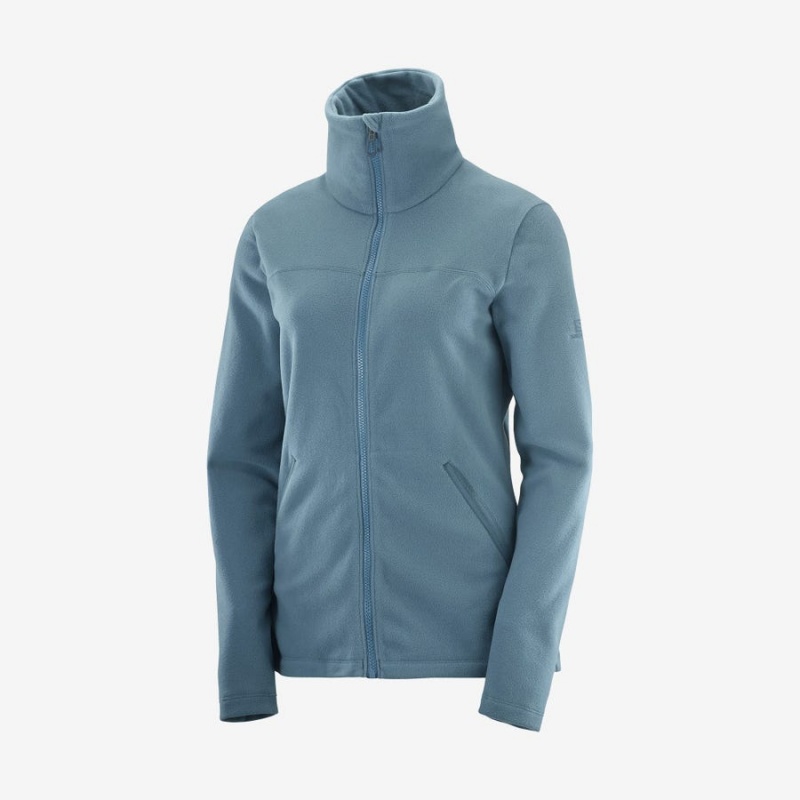 Sudadera con Capucha Salomon ESSENTIAL COSY FLEECE Mujer Azules | EC3111HAP