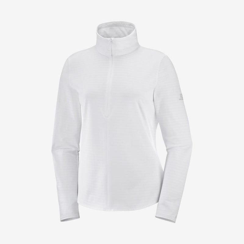 Sudadera con Capucha Salomon ESSENTIAL LIGHTWARM Mujer Blancas | EC3097QMA