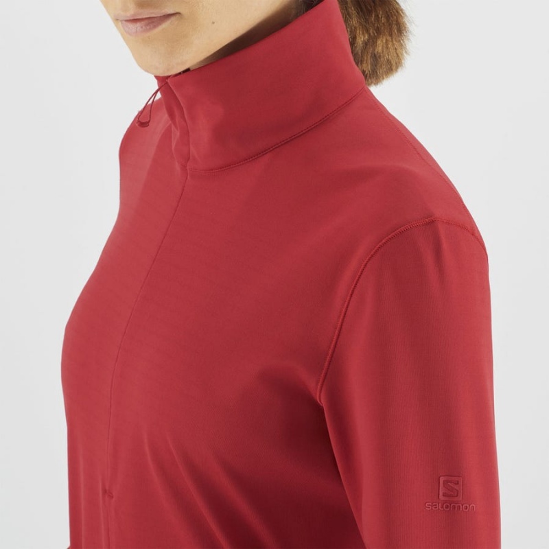 Sudadera con Capucha Salomon ESSENTIAL LIGHTWARM Mujer Rojas | EC3102FDN