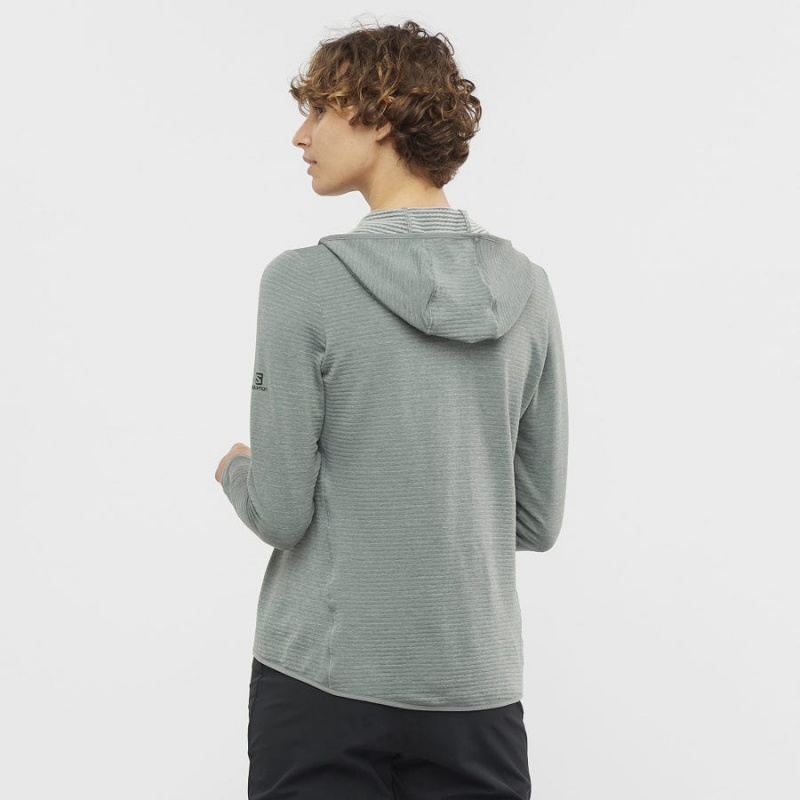 Sudadera con Capucha Salomon ESSENTIAL LIGHTWARM HOODED Mujer Verde | EC3119BEX