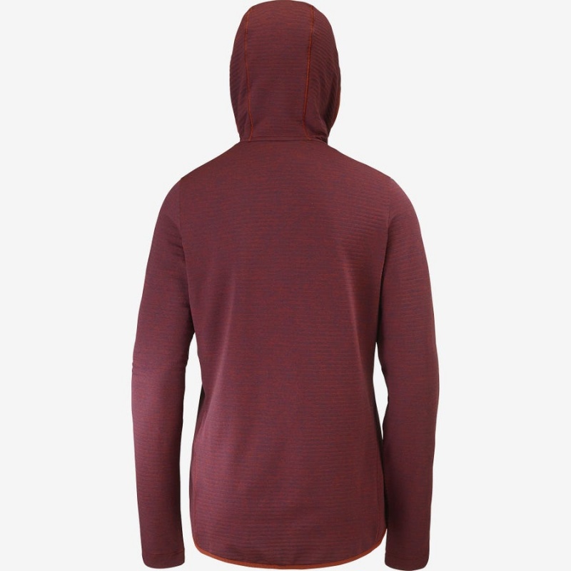 Sudadera con Capucha Salomon ESSENTIAL LIGHTWARM HOODED Mujer Rojas | EC3120NWY