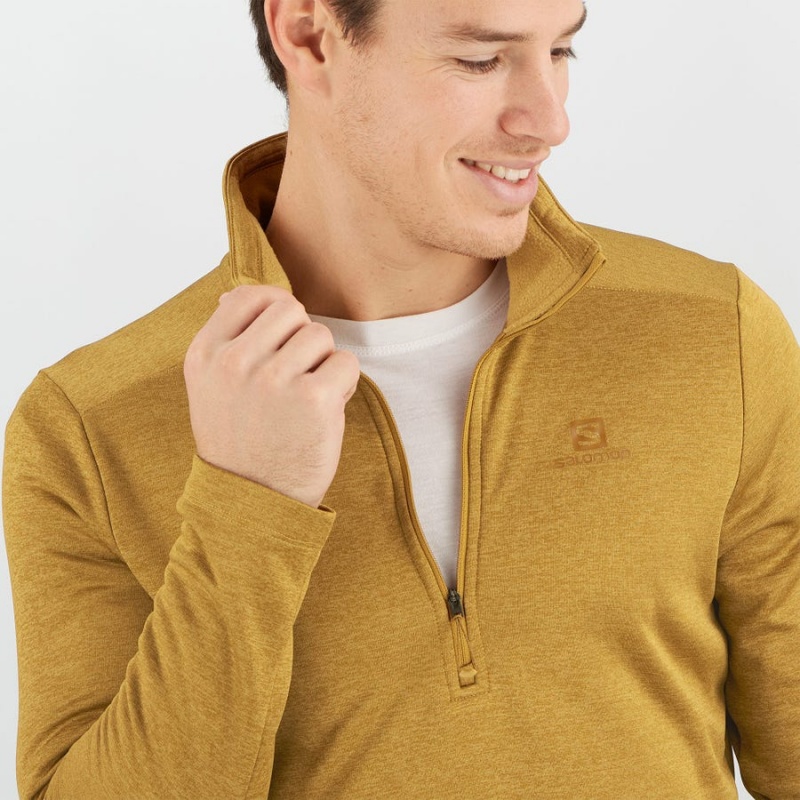 Sudadera con Capucha Salomon ESSENTIAL LIGHTWARM SEAMLESS Hombre Amarillo | EC2420MQZ